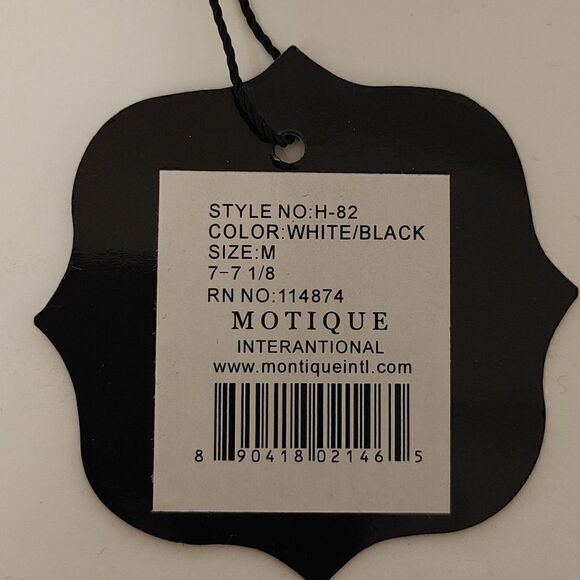 MEN'S MONTIQUE WHITE-BLACK 2 1/4" WIDE BRIM 100% WOOL FELT FEDORA HAT. H82 - Picture 8 of 8